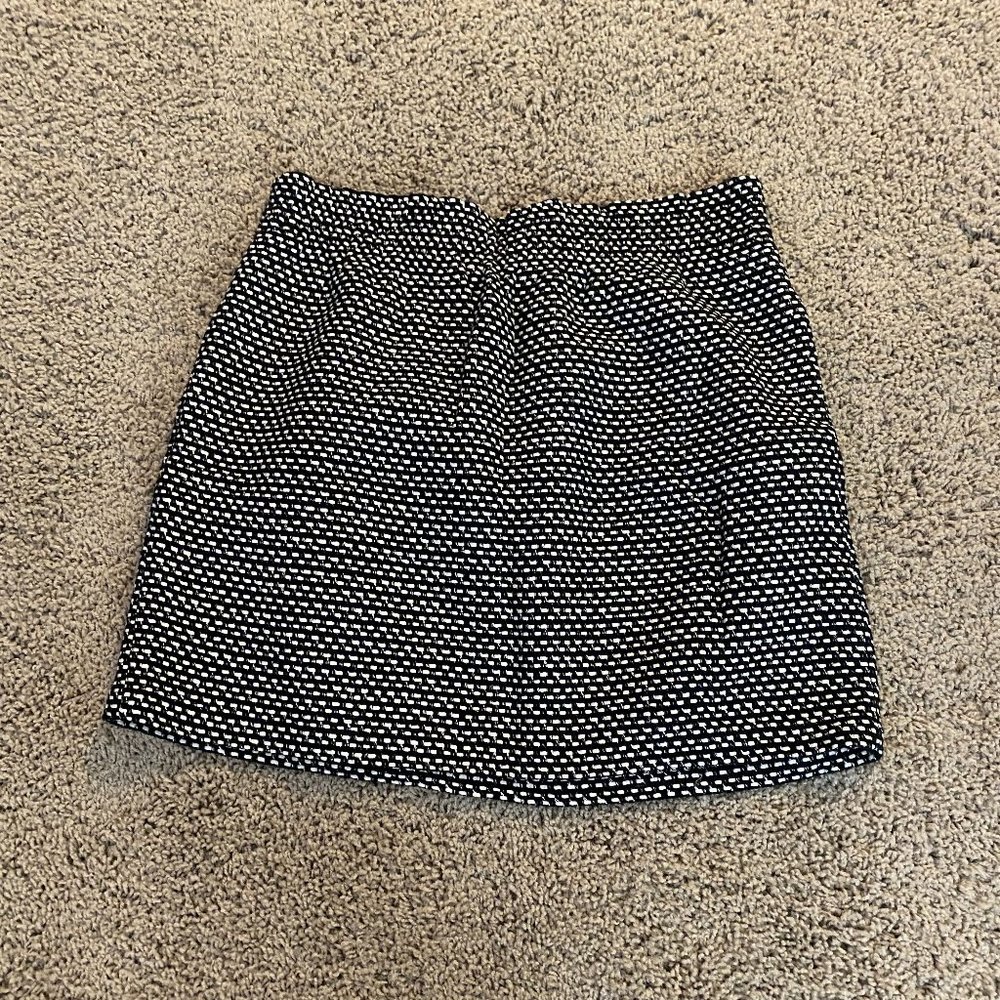 J. Crew Factory Black and White Paperbag Skirt